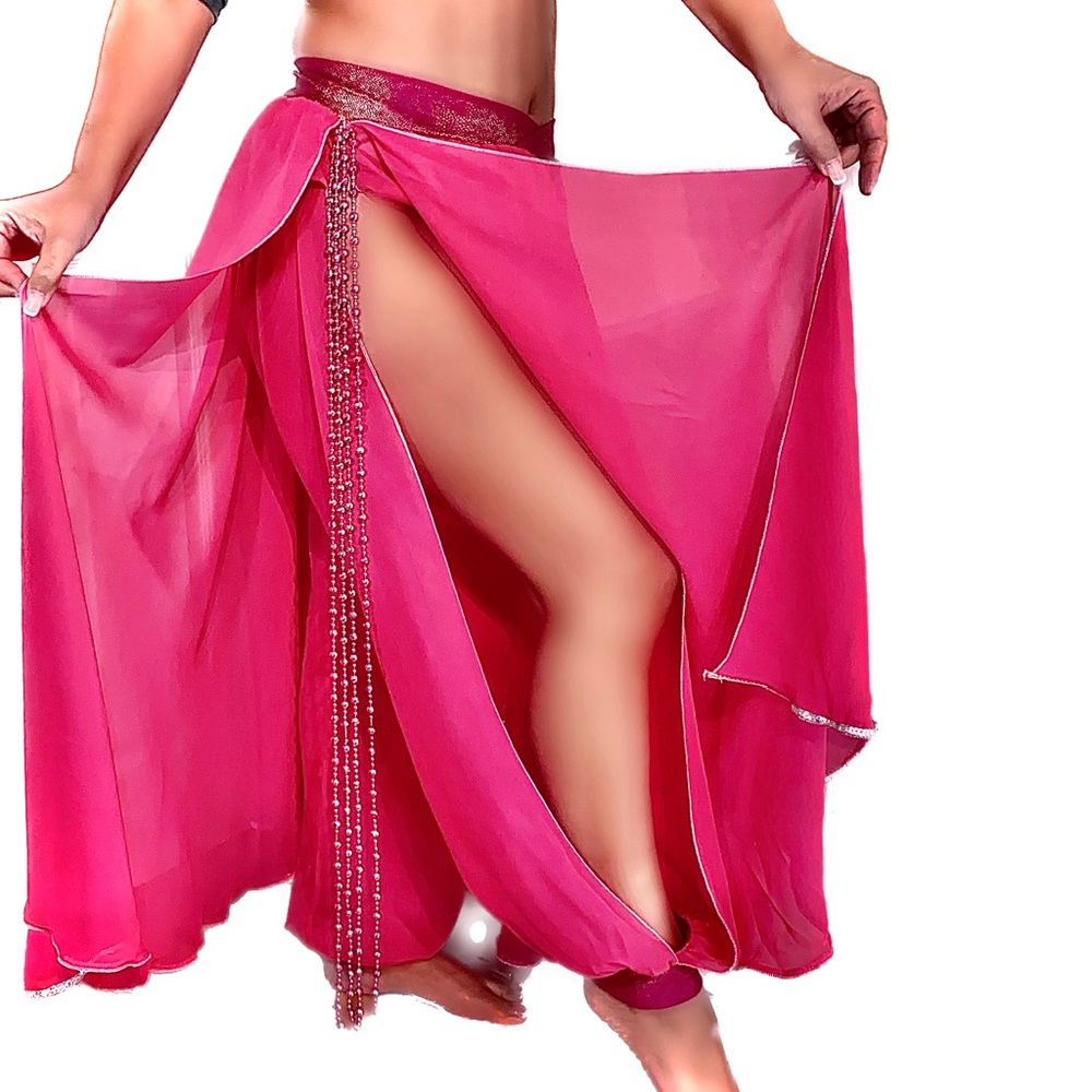 Belly Dance•Bollywood Skirt with Harem Pants - Pink